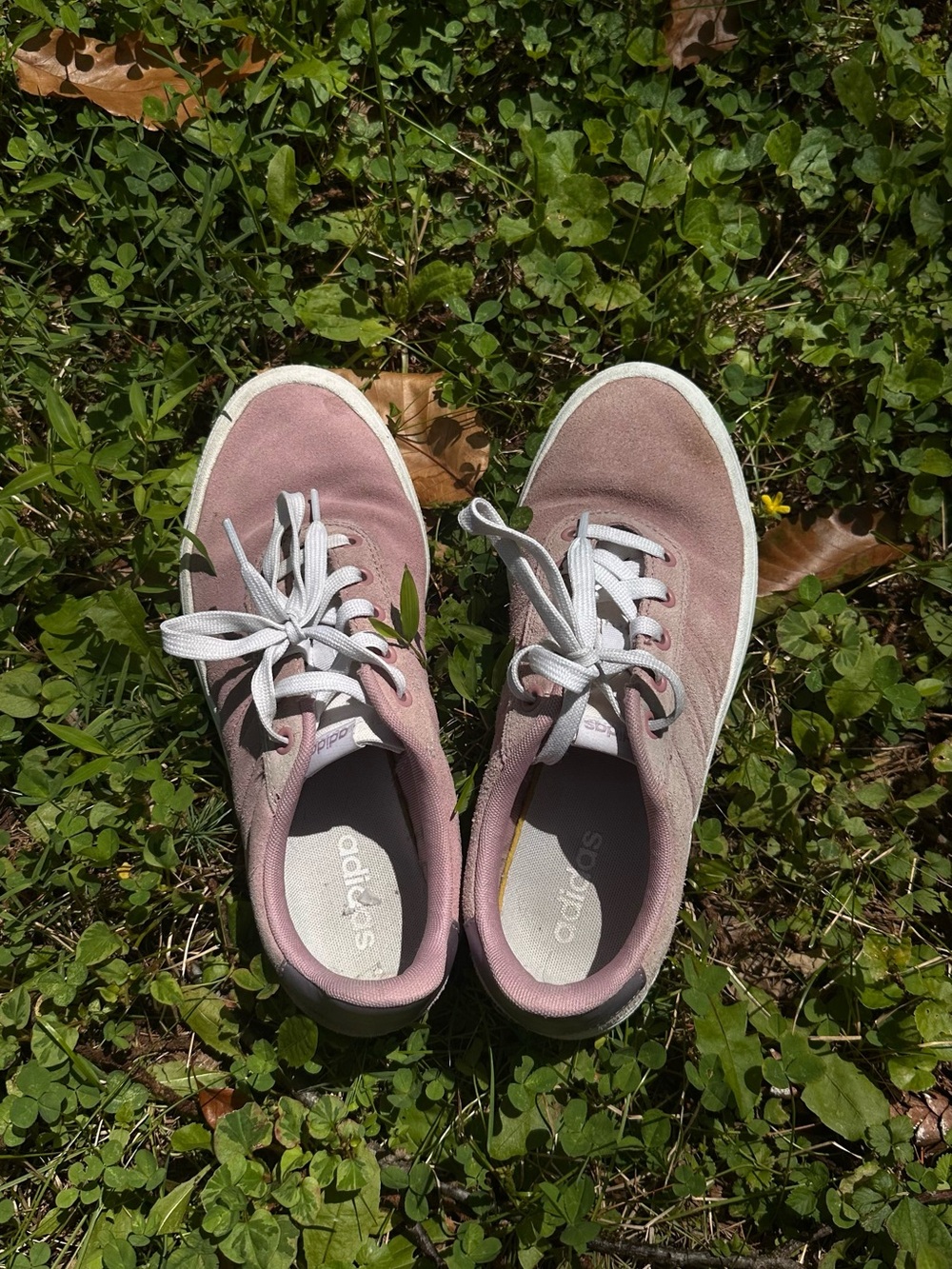 Y2K Adidas Pink Suede Women’s Flat Skater Shoe Lace-Up Sneakers